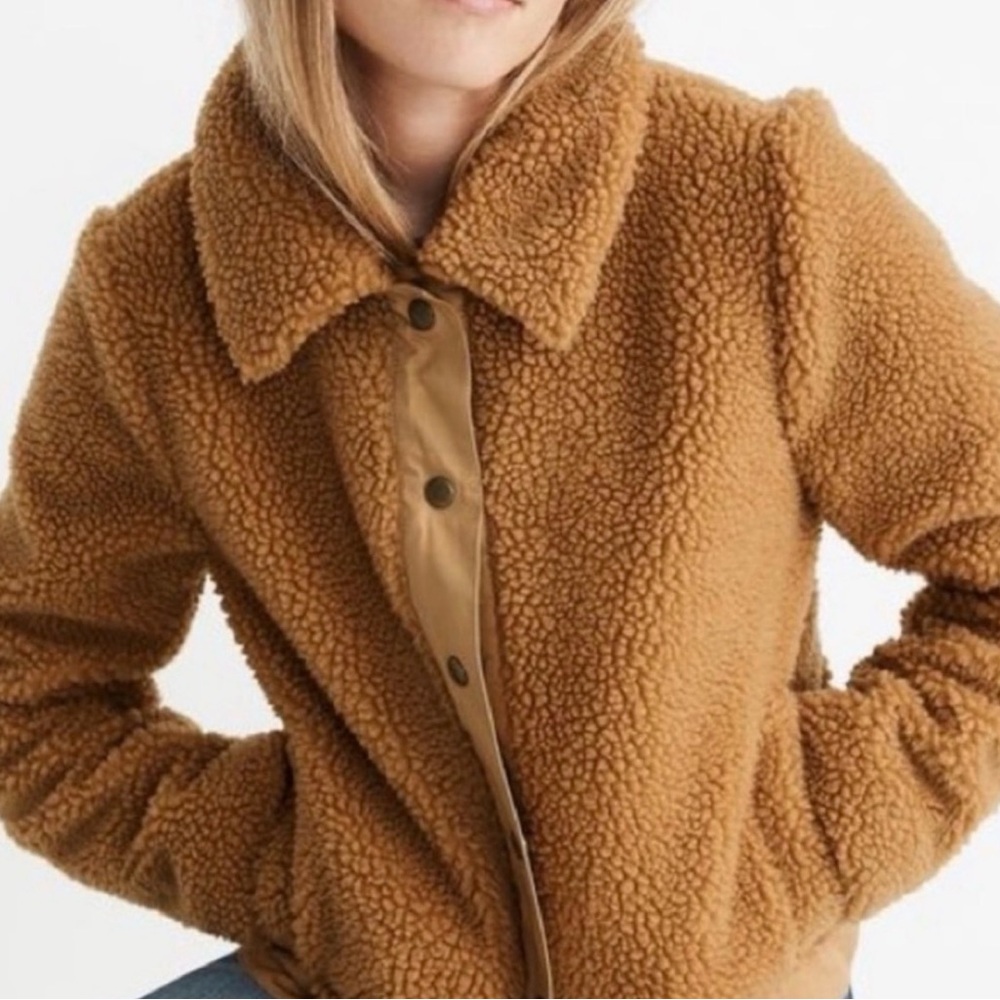 Women's Tan Sherpa Jacket